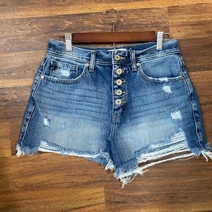 KANCAN denim buttonfly shorts